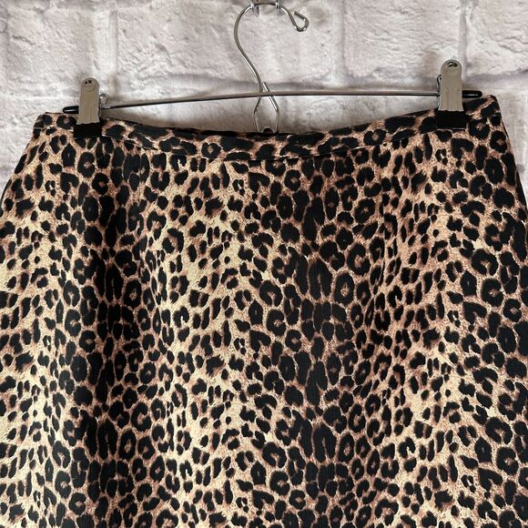 Vintage David Paul NY Leopard Print Above The Knee Pencil Skirt Size 10 Y2K 90's - Picture 5 of 9